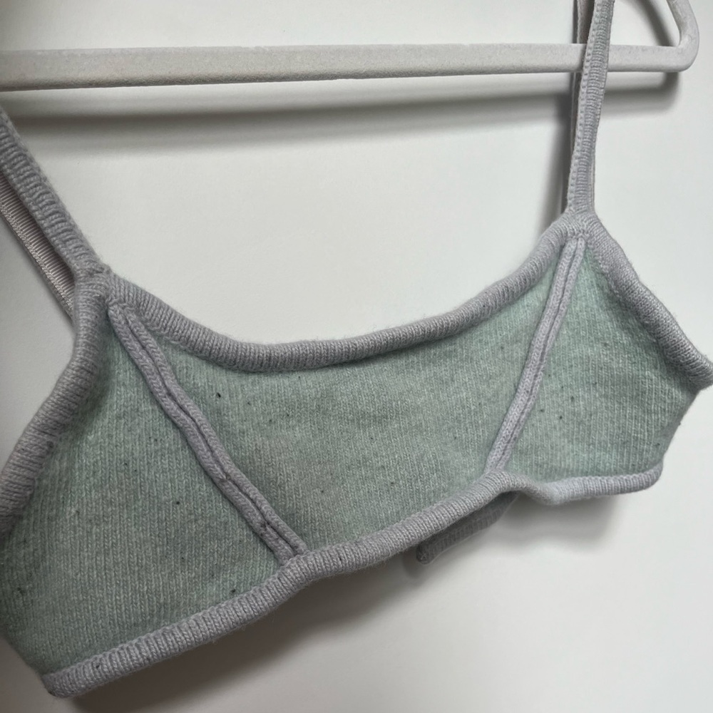 Guizio Rib Knit Exposed Seam Bra